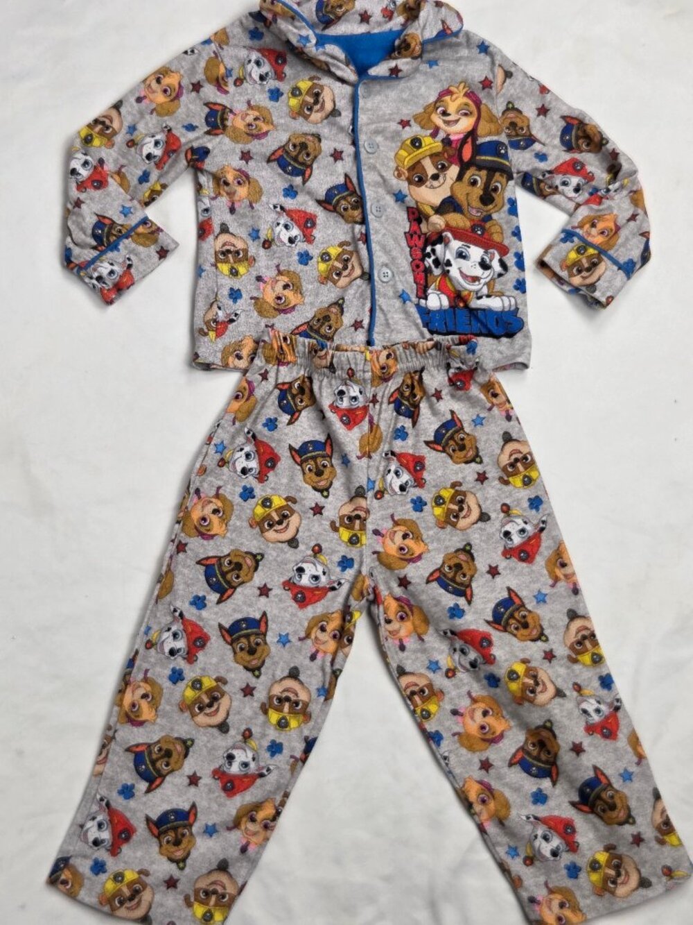 Paw Patrol Flannel Flame Resistant 2 Piece Pajama PJ Set Boys Toddler 3T